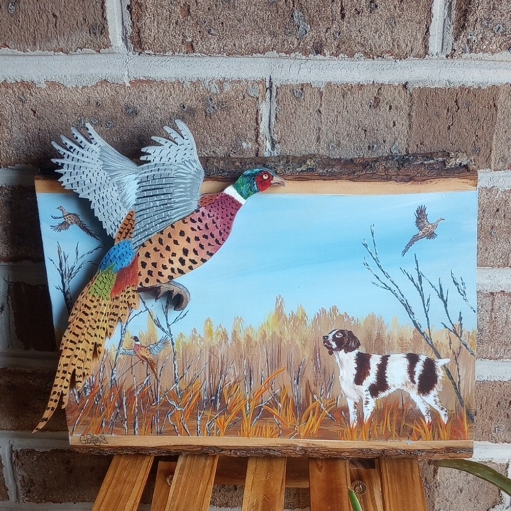 Dog And Pheasant Wall Art